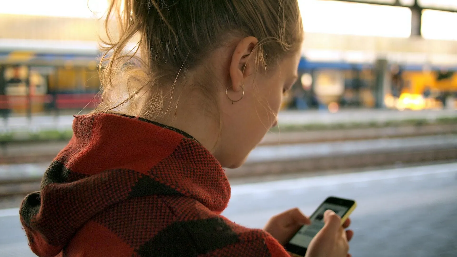 Girl holding phone