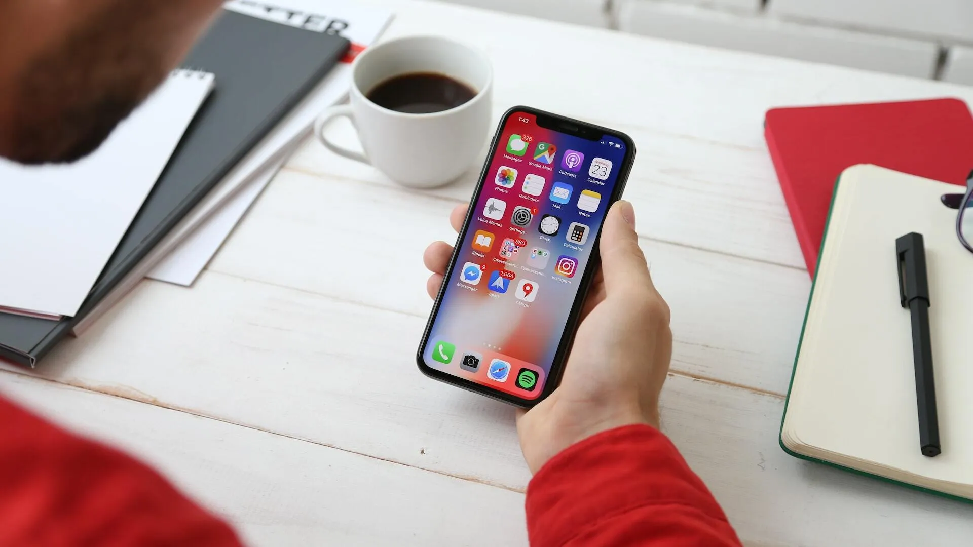 Apps on phone screen