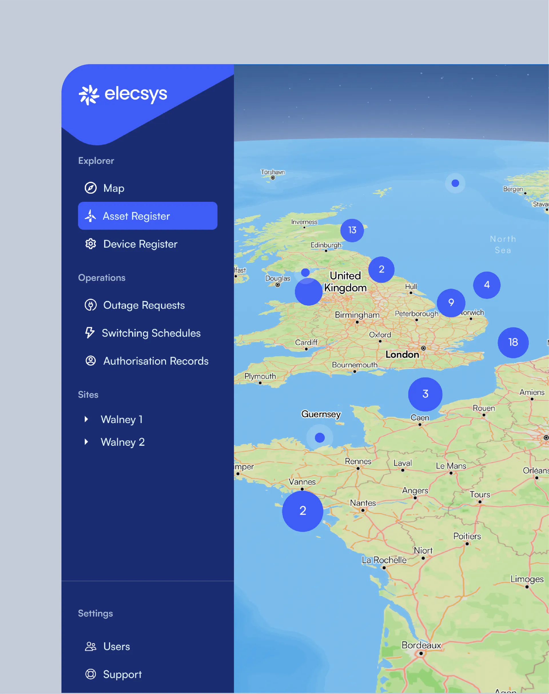 Screen from the Elecsys case study