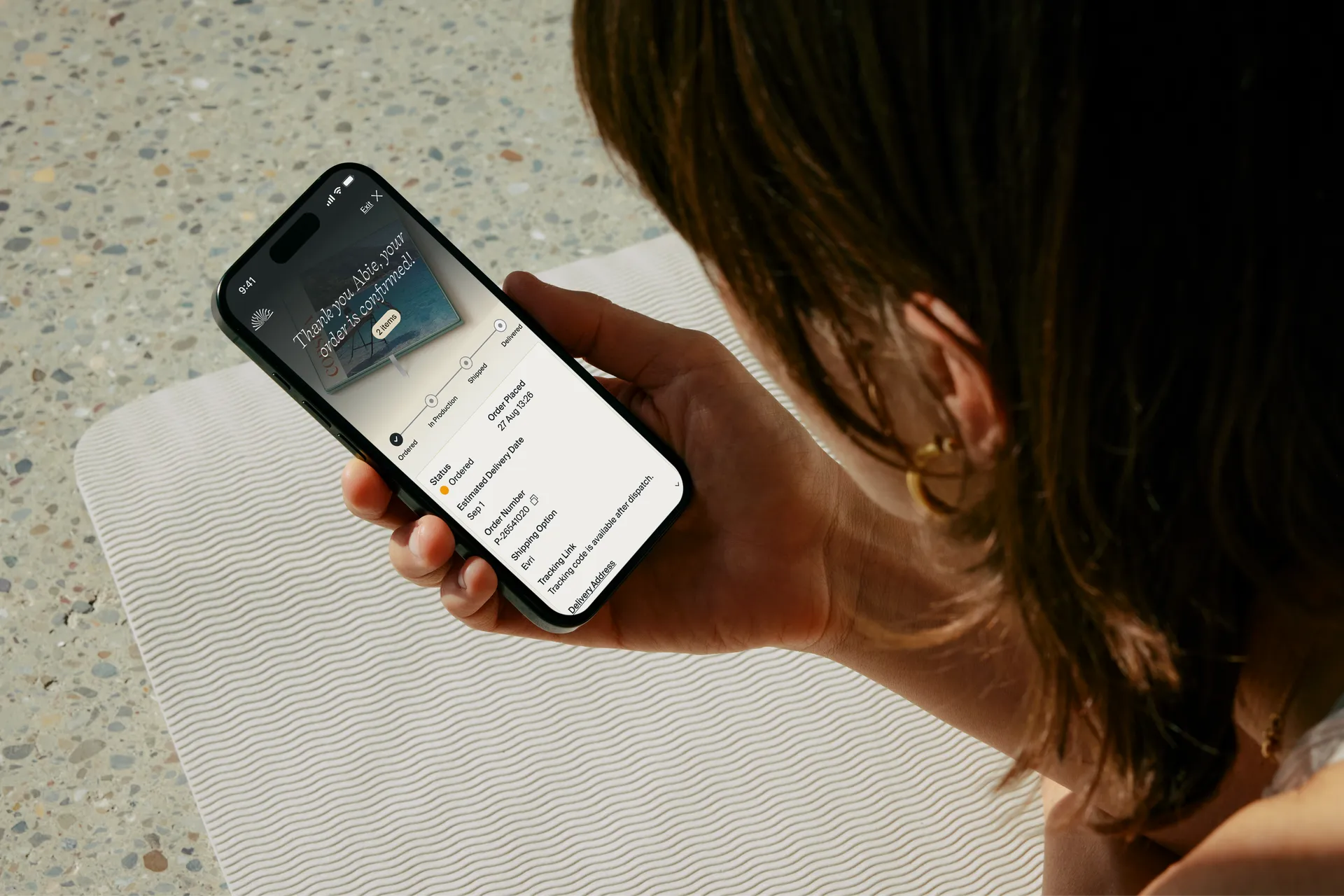 Screen from the Papier case study