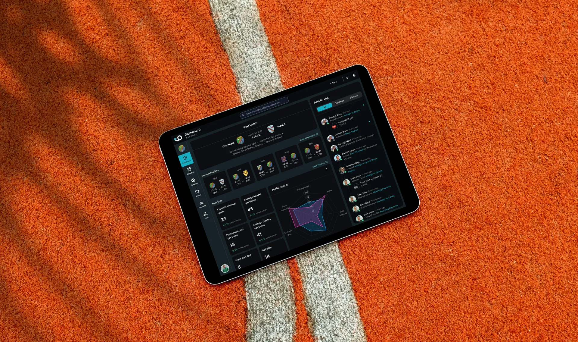 Performa Sports case study screen