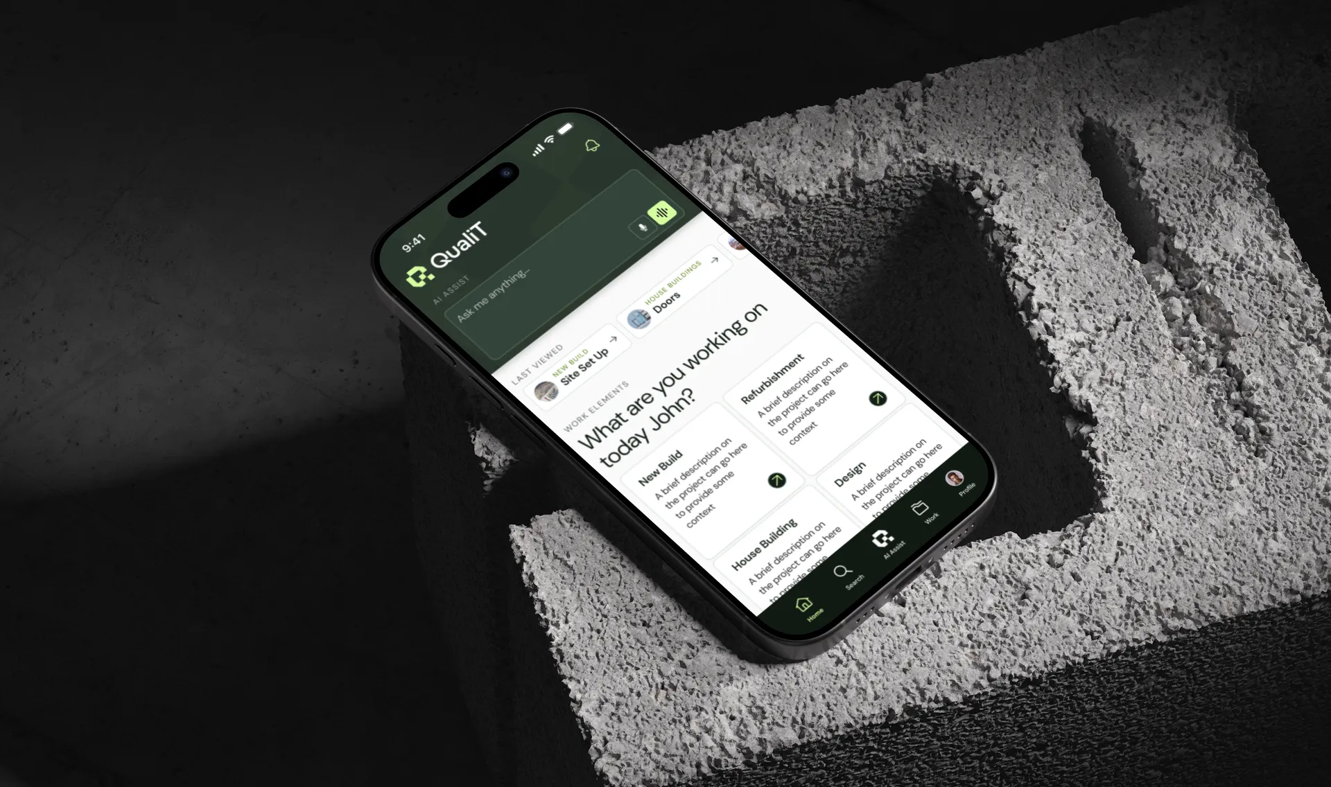 QualiT App case study screen