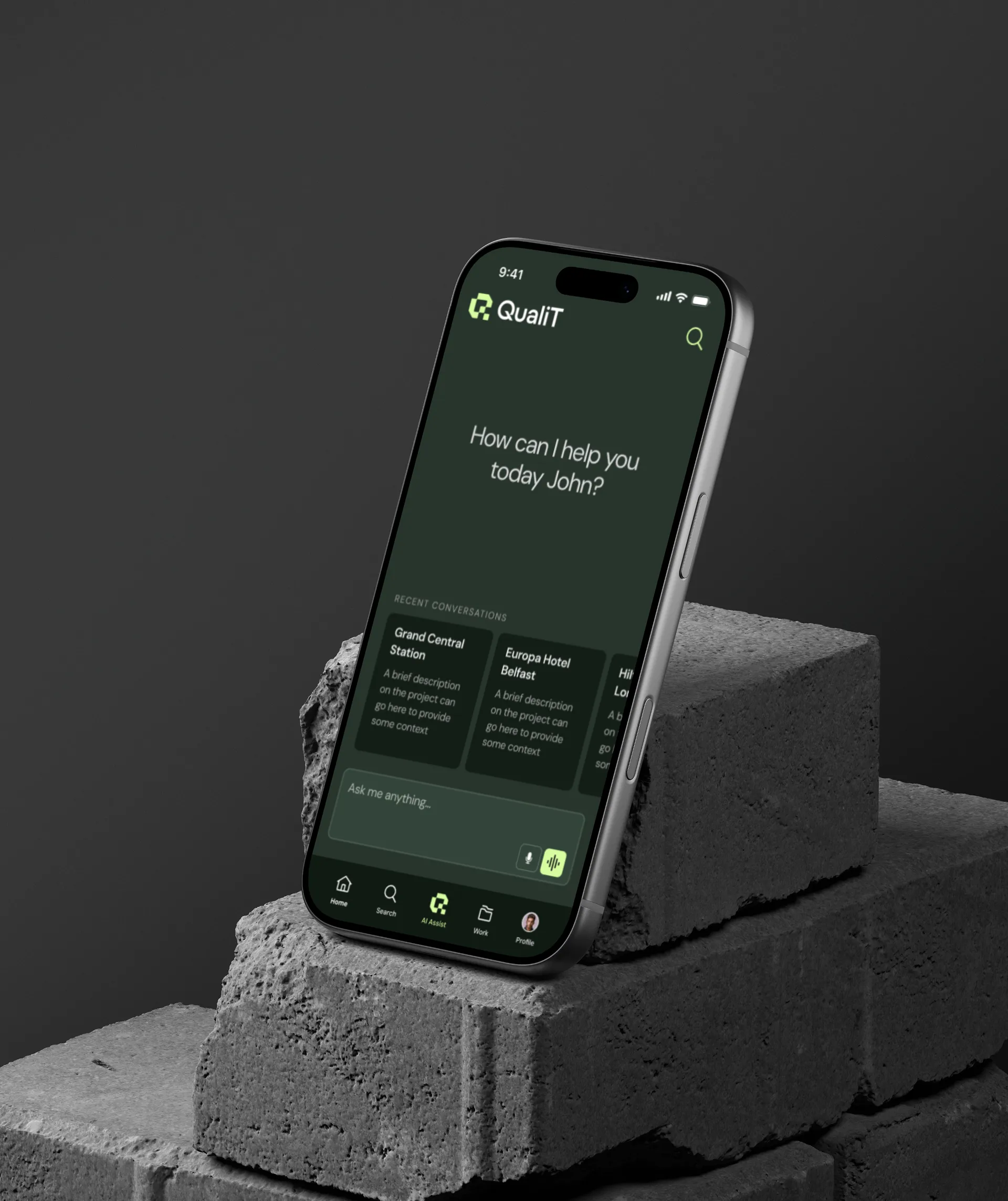 QualiT App case study screen